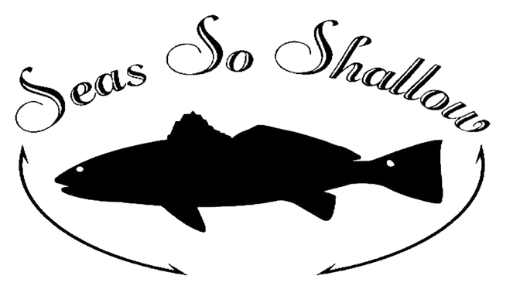 Logo of a fish silhouette with 'Seas So Shallow' text above and curved lines below.